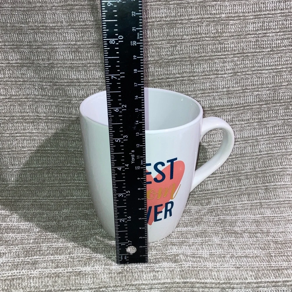 Best Mom Ever Mother’s Gift  Pink Heart Coffee Mug Cup Ceramic White 26 oz New